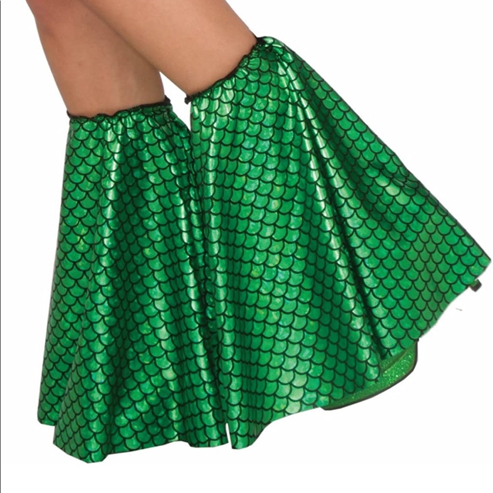 Green Mermaid Scale Leg Warmers